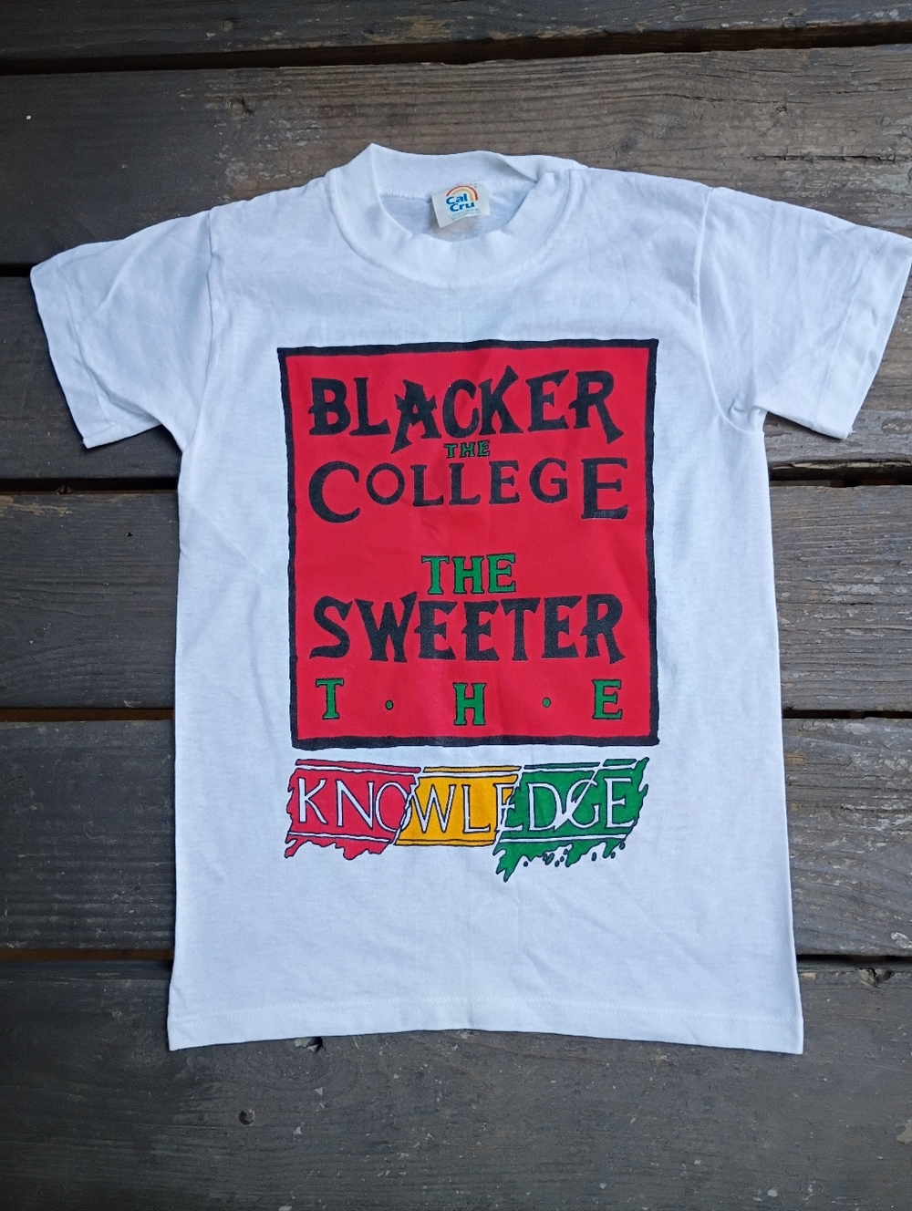 HBCU Vintage Youth T-Shirt L(14-16) White Red Short Sleeve